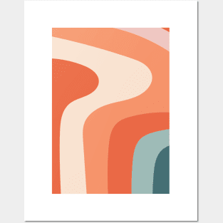 Retro Wavy Lines Posters and Art